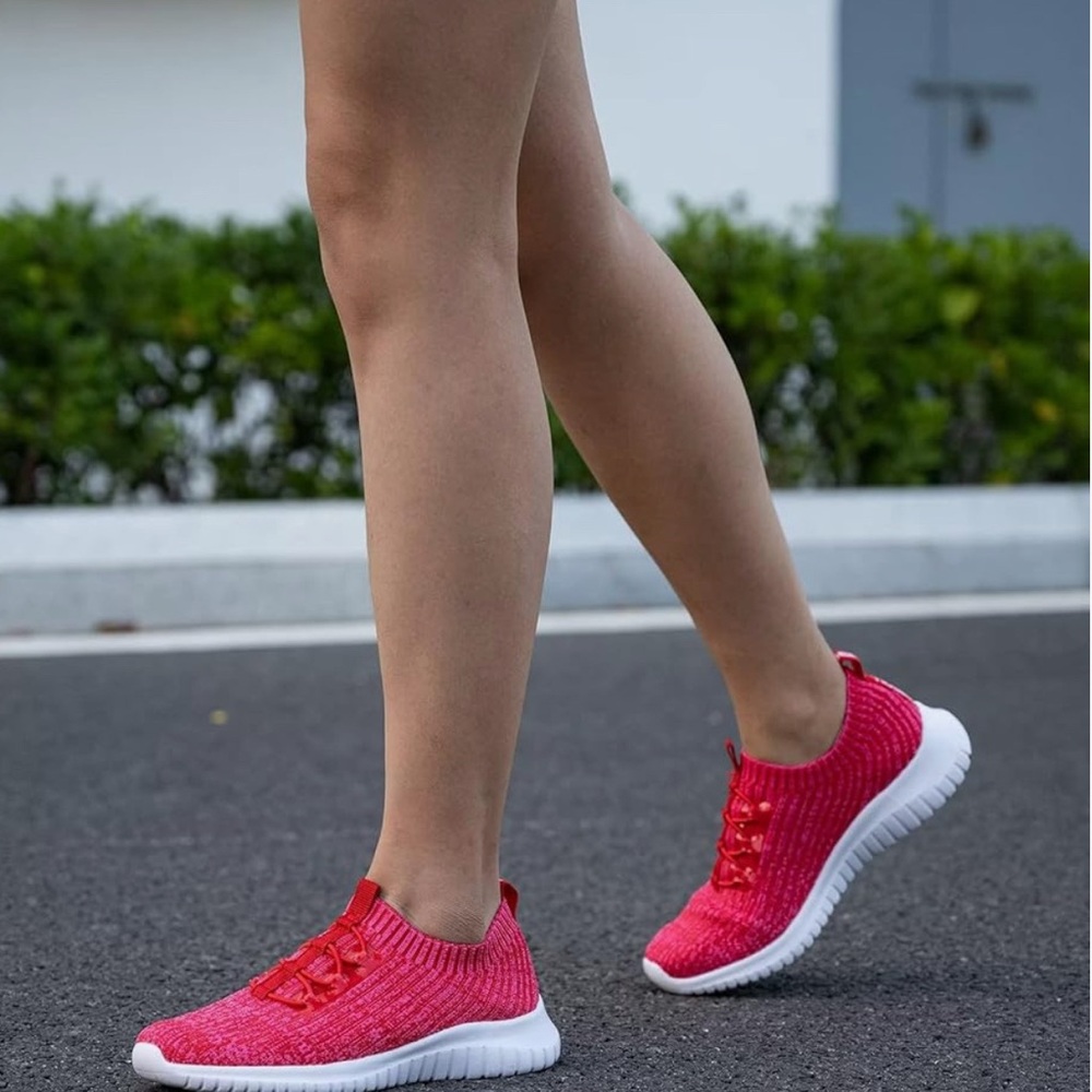 TIOSEBON Women's Slip On Walking Lightweight Sneakers Size 11 US, 42 NWT DK PINK - Picture 8 of 8